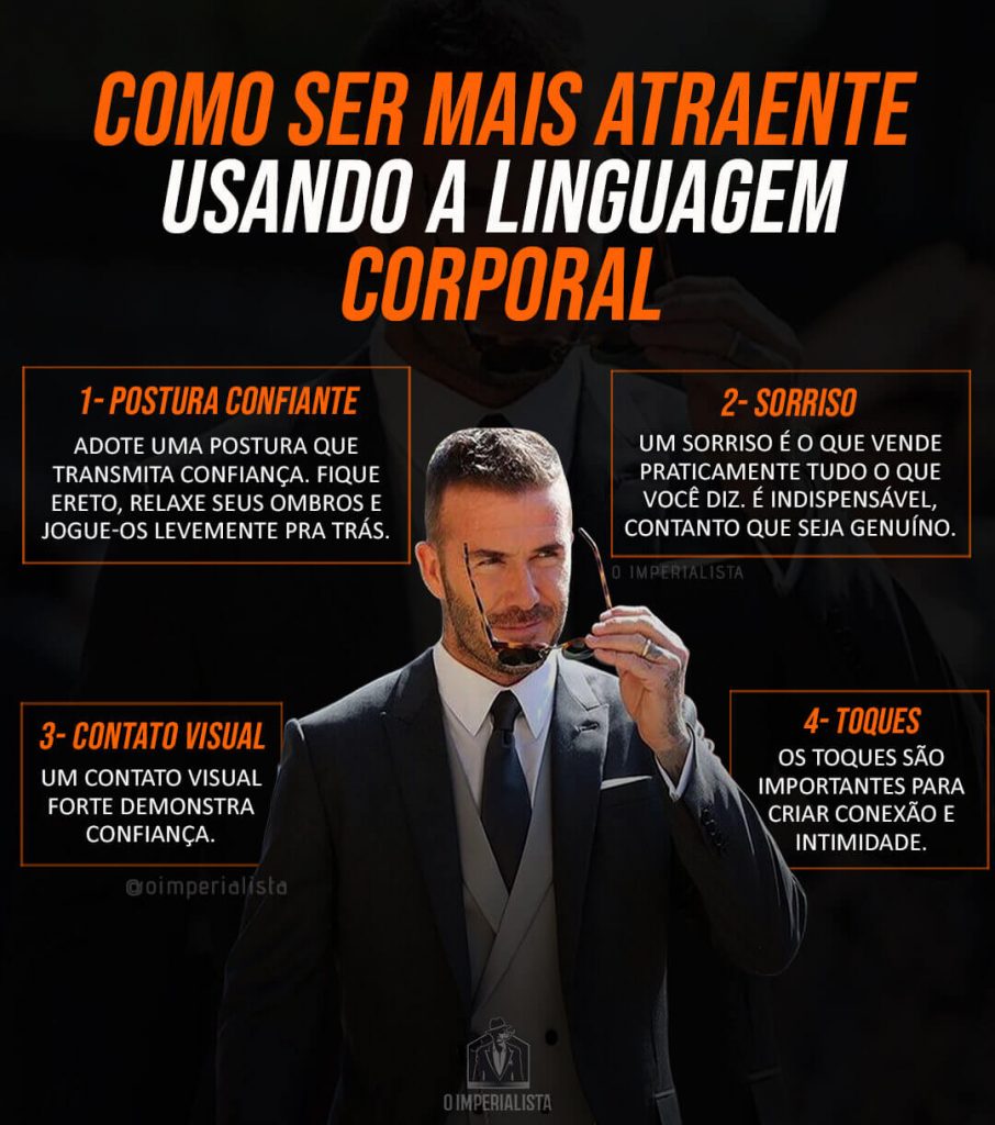 Como ser um homem mais atraente usando a linguagem corporal